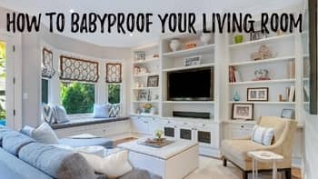 living room with baby